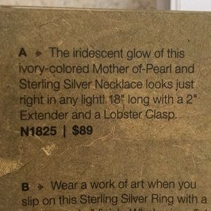 Silpada Jewelry - Silpada mother-of-pearl sterling silver necklace Silpada Jewelry - Silpada mother-of-pearl sterling silver necklace